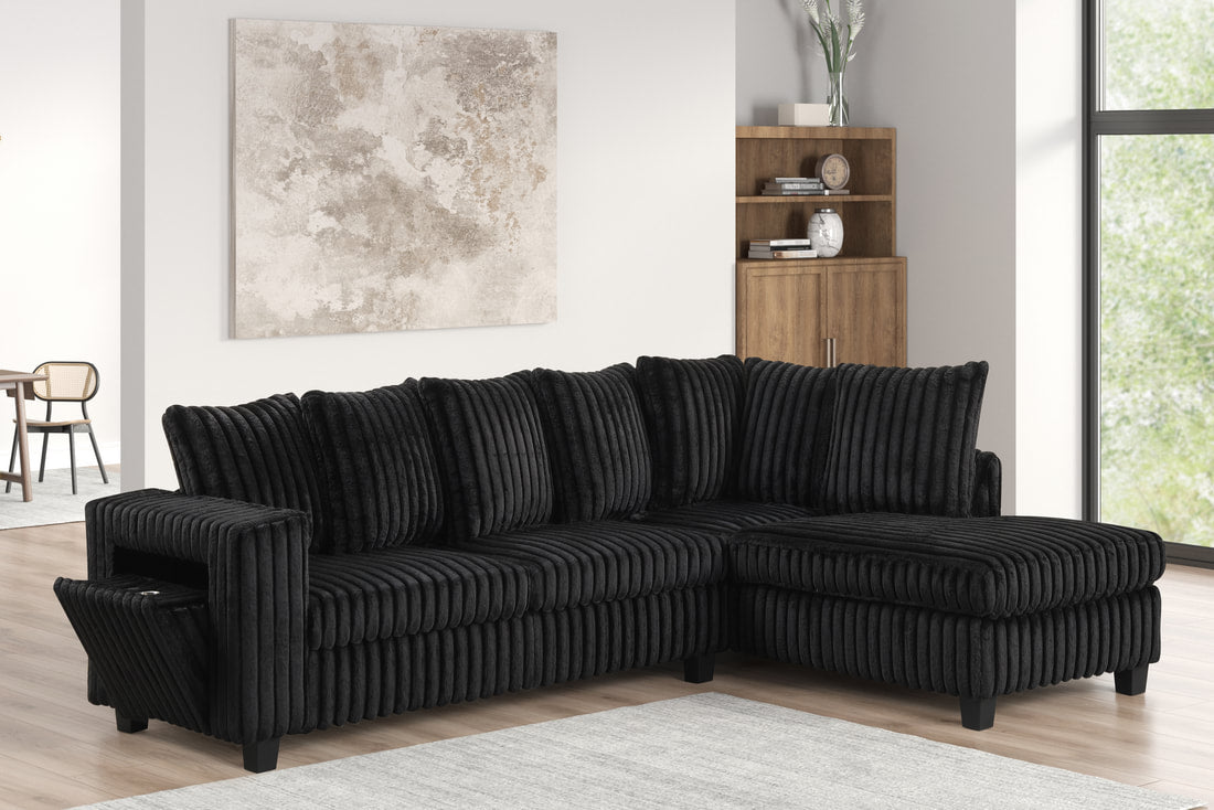 Reversible Sectional black