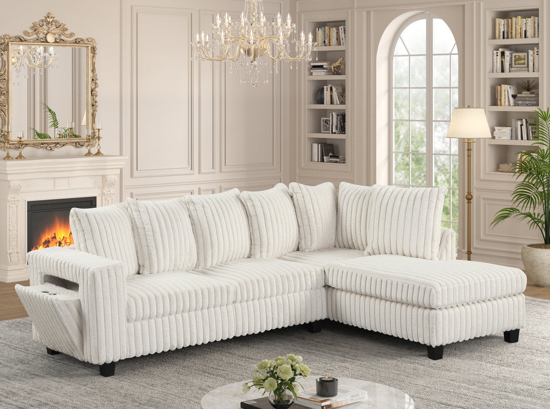 Reversible sectional beige