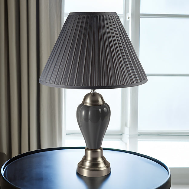 PORCELAIN LAMP GREY