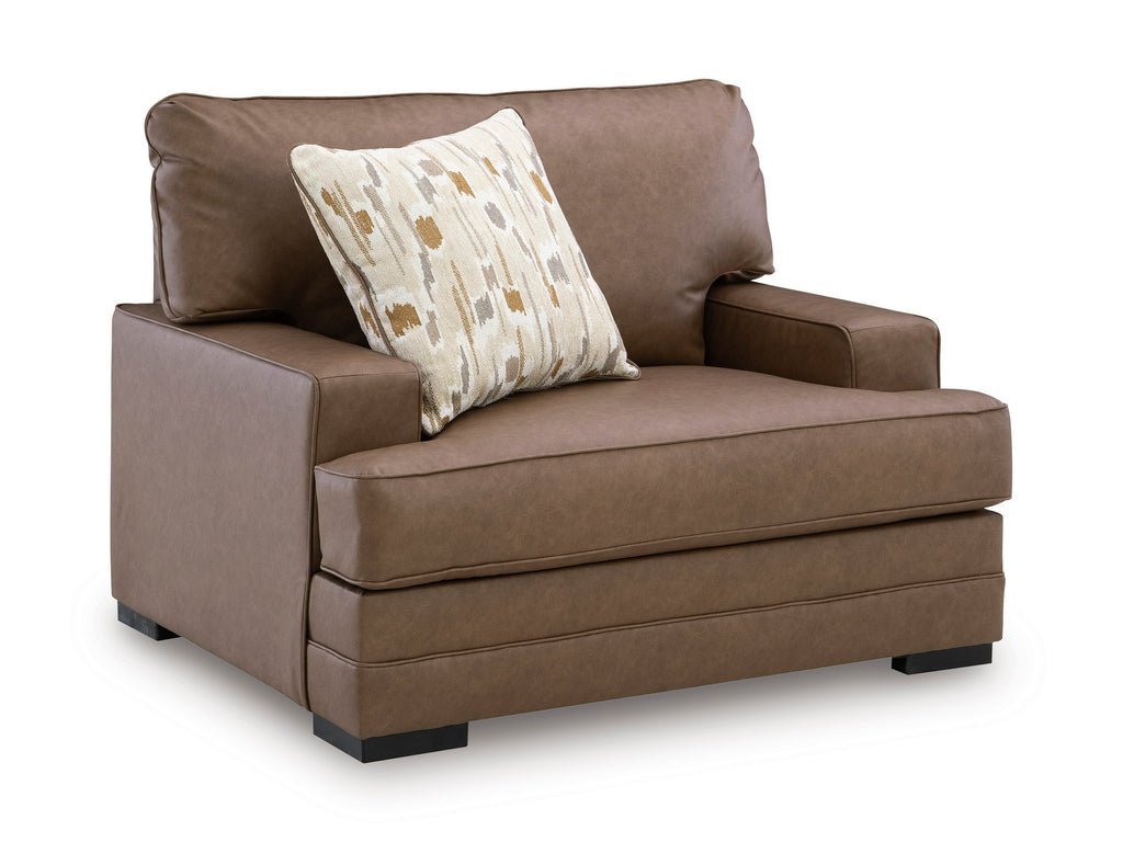 VillaCourt caramel sofa & loveseat
