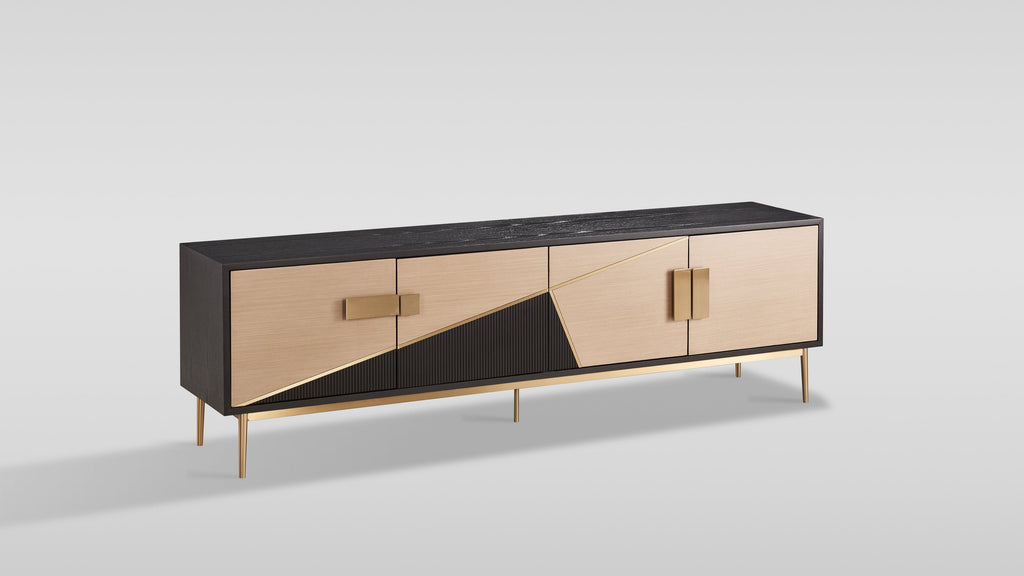 Divolia TV Stand (Black & Grey)
