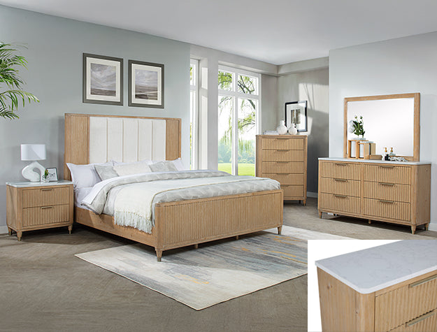 KARA BEDROOM CERUSED NATURAL