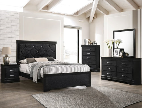 AMALIA WOOD BLACK BEDROOM