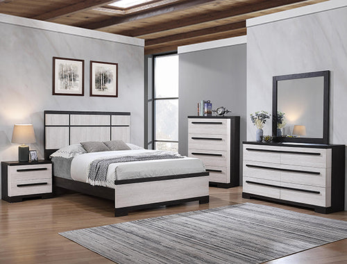 REMINGTON WOOD BLACK/WHITE BEDROOM