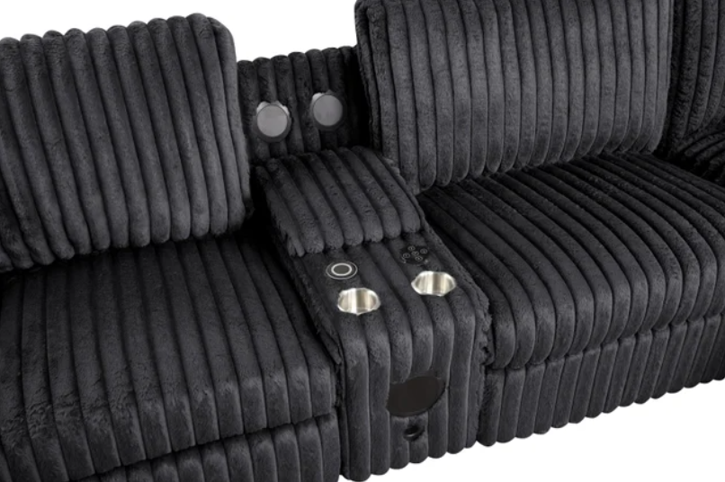 Amelia Onyx Power Reclining Sectional