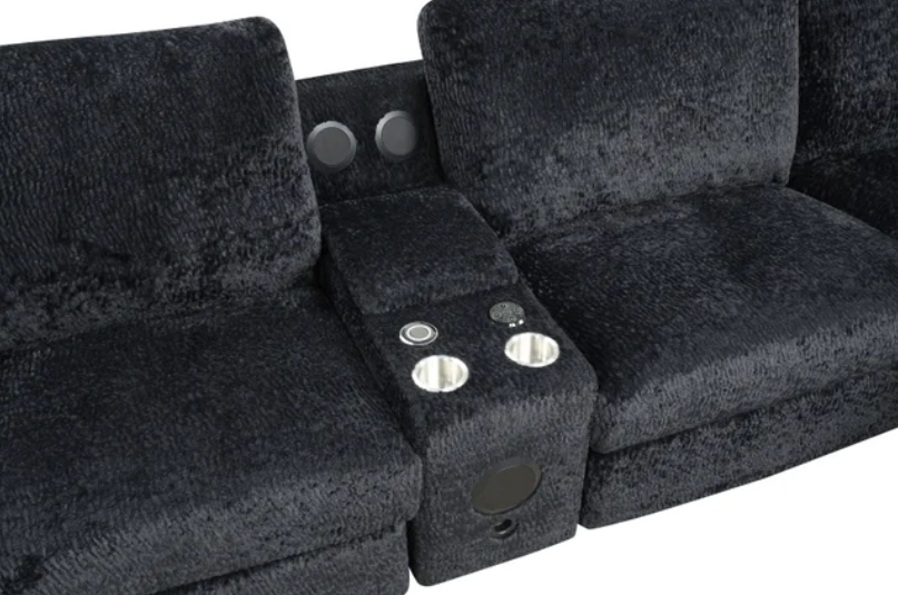 Amelia Black Power Reclining Sectional