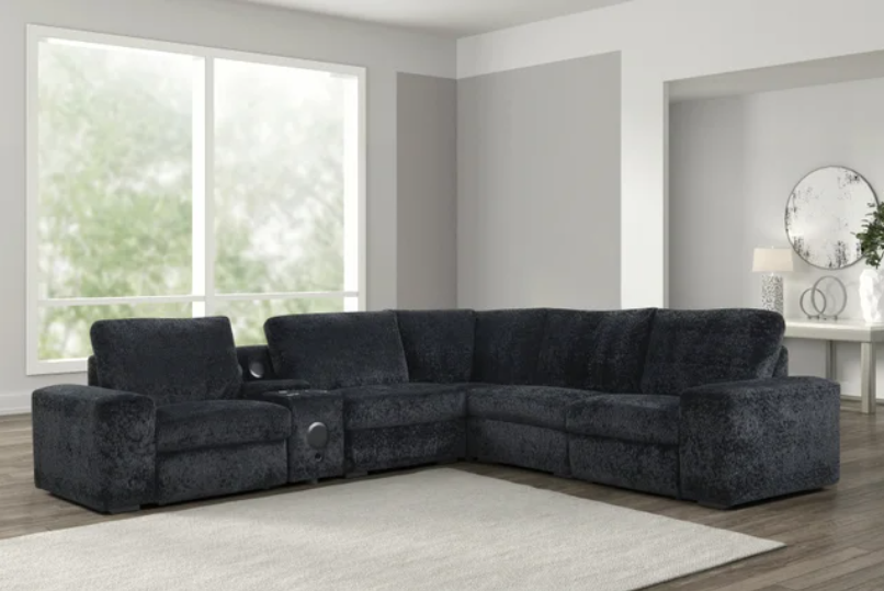 Amelia Black Power Reclining Sectional