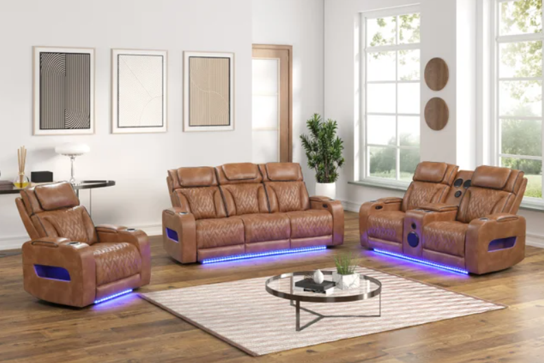 Dubai 3PC Brown Power Reclining Set