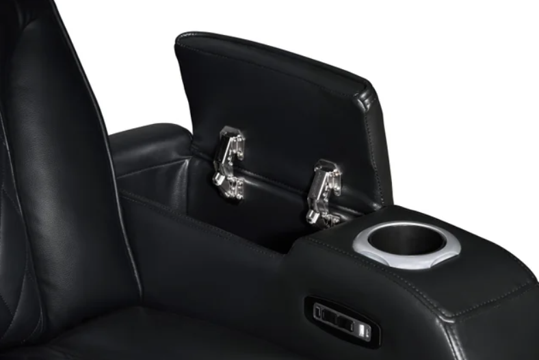 DUBAI 3PC Black Power Reclining Set