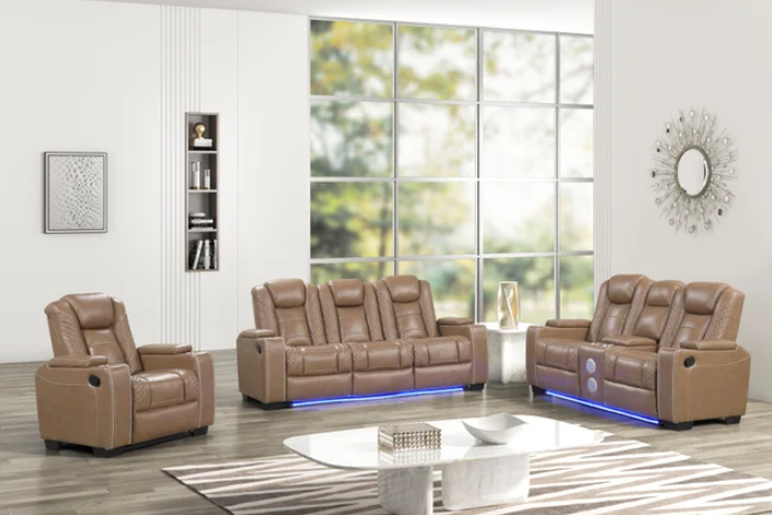 Stefano Brown 3PC Reclining Set