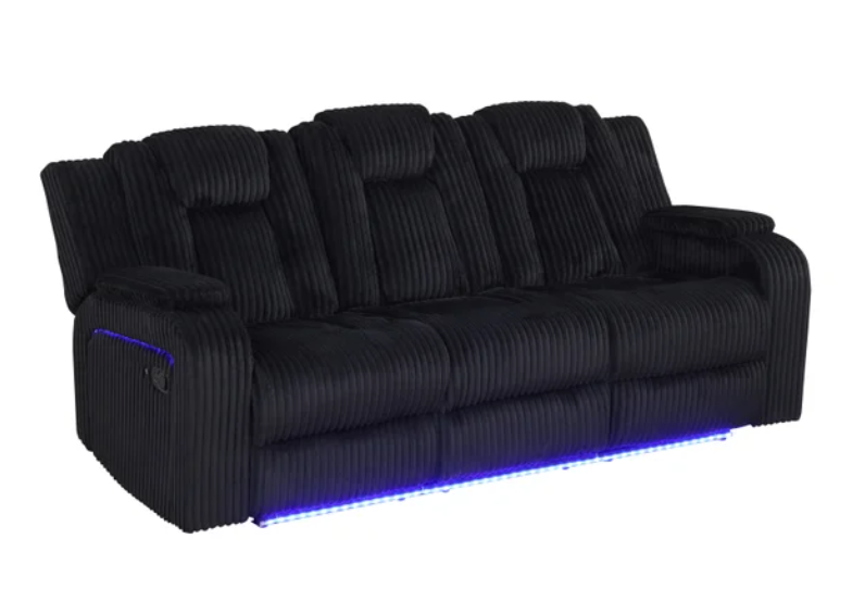 Hulk Black - 3PC Reclining Set