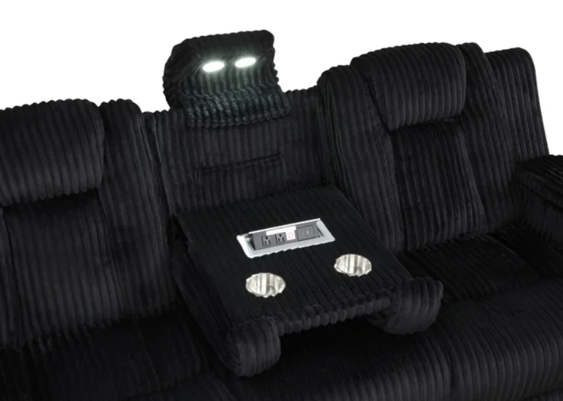 Hulk Black - 3PC Reclining Set