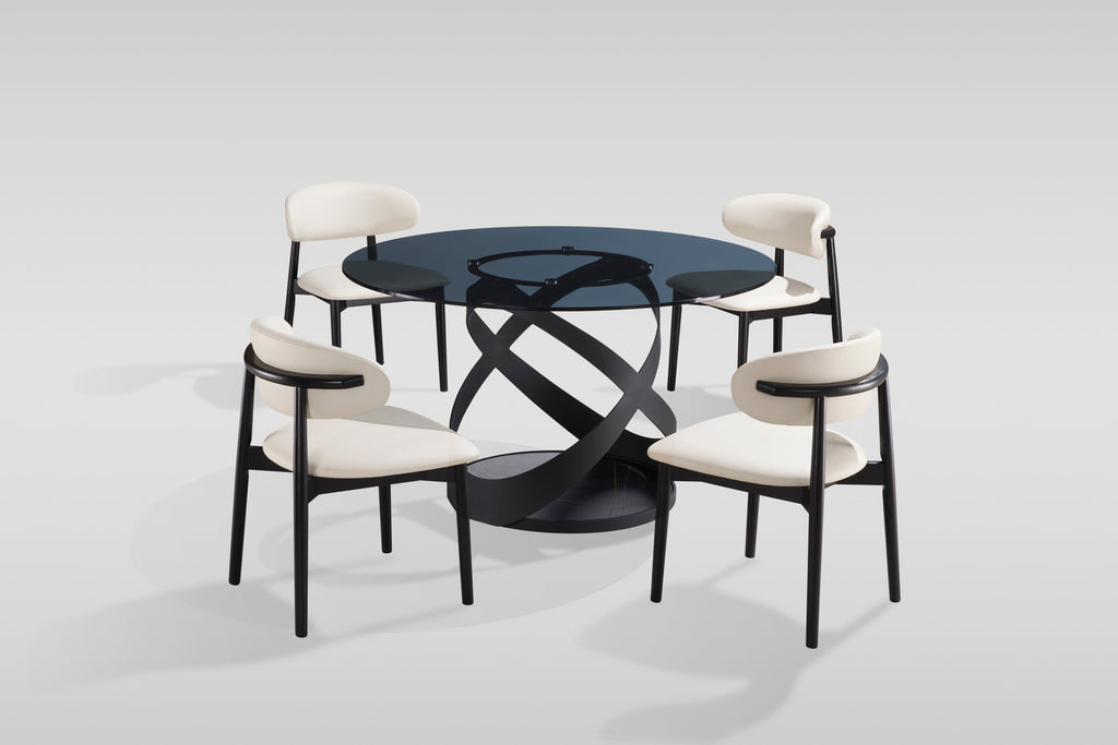 Dimi Smoke Glass/Black Dining Room