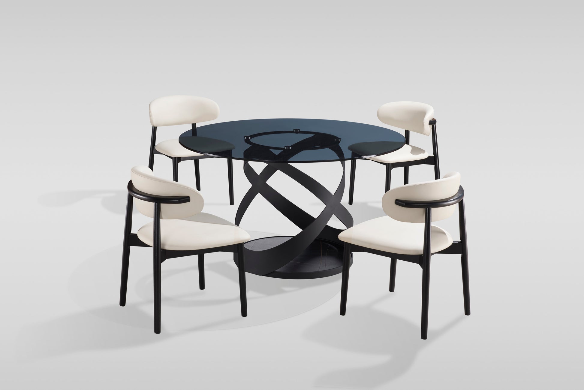 Dimi Smoke Glass/Black Dining Room