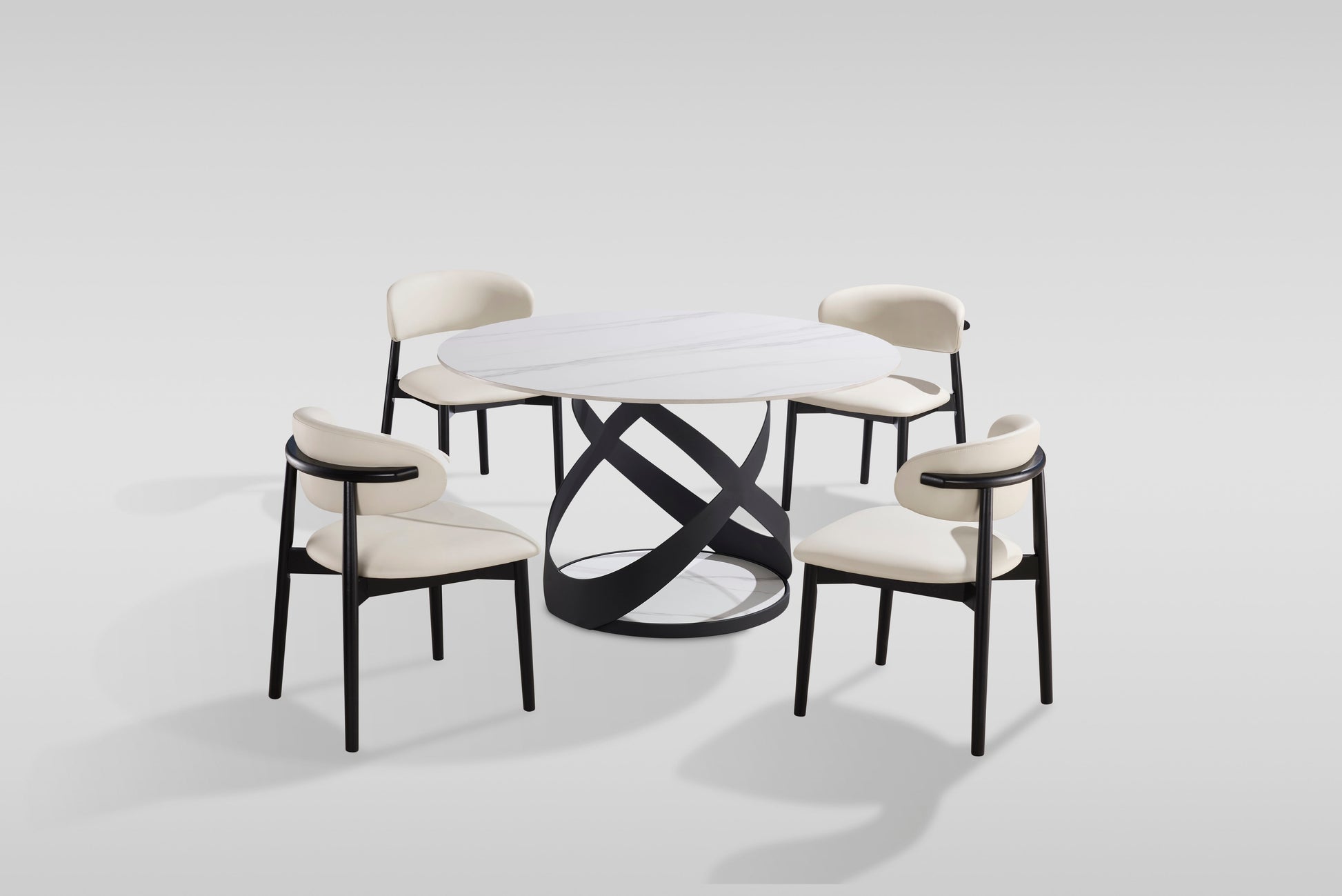 Dimi White/Black Dining Room