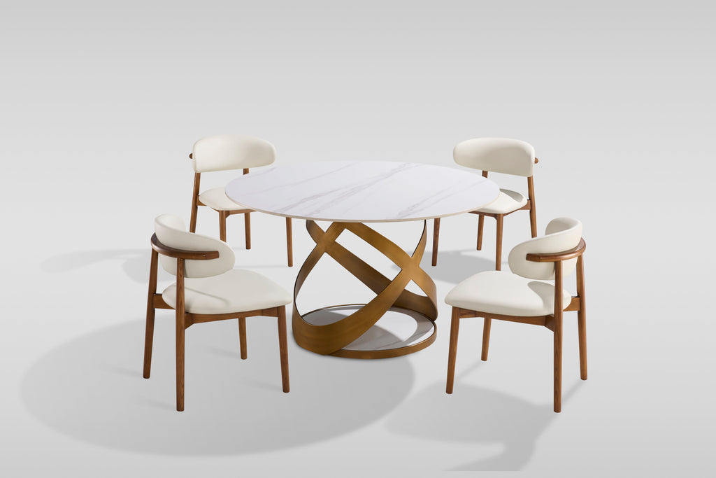 Dimi White/Bronze Dining Room