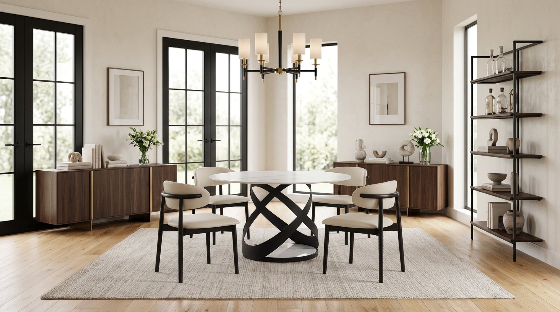 Dimi White/Black Dining Room