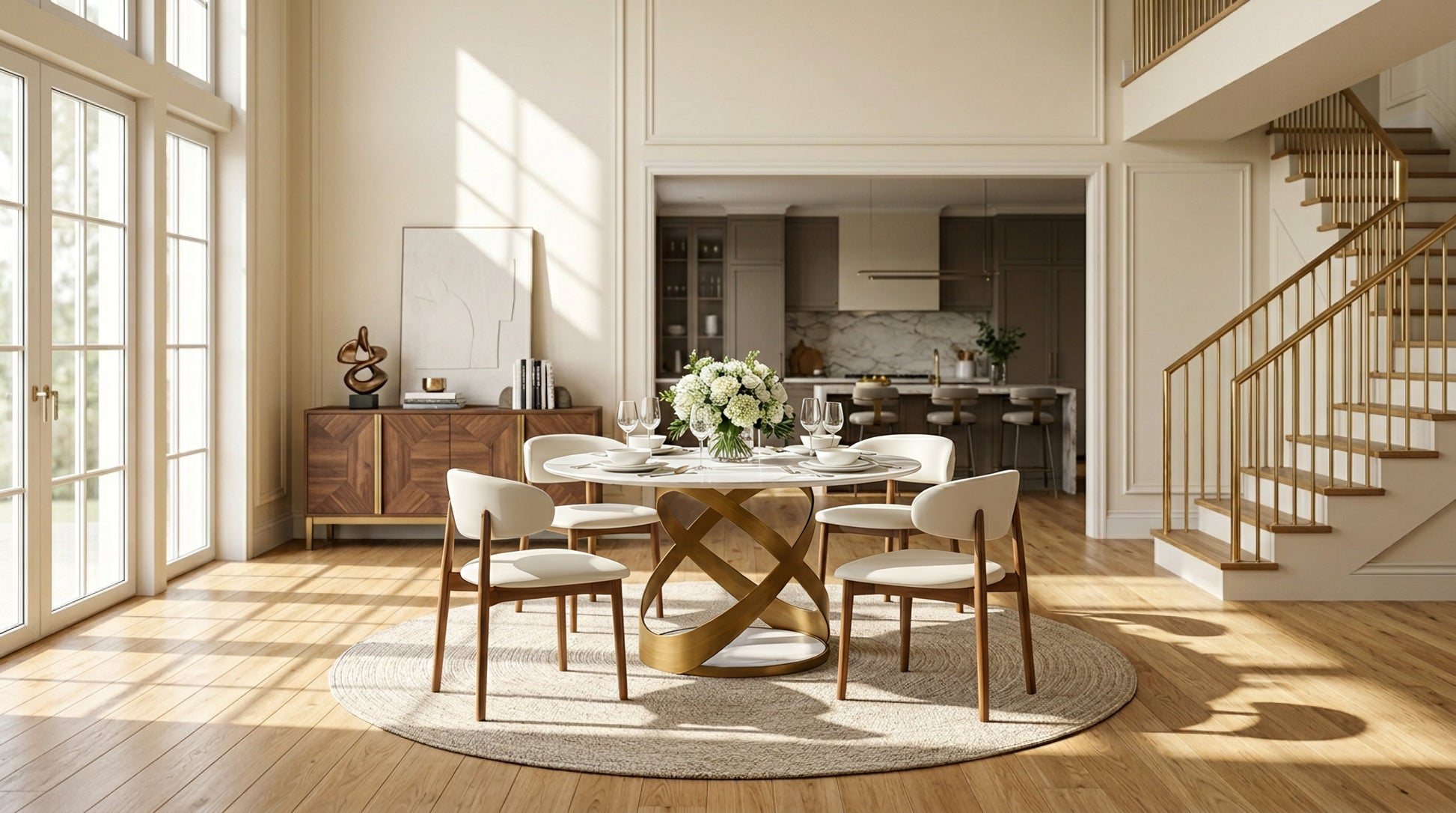 Dimi White/Bronze Dining Room