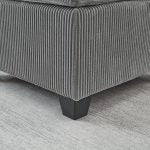 Franco corduroy L-Shaped Sectional With Ottoman