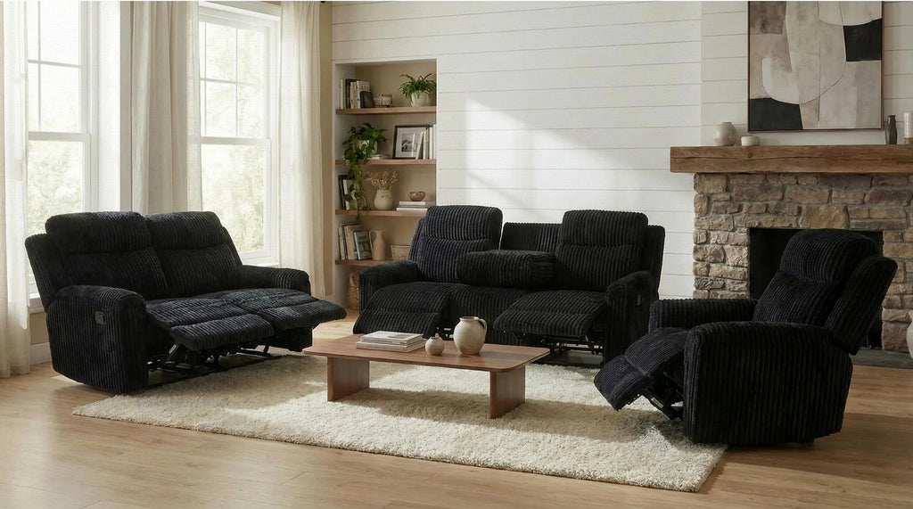 Grace Black 3- Piece Reclining Set
