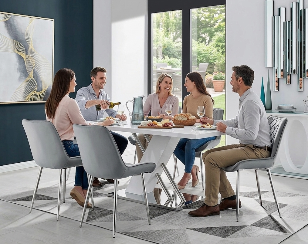 NEPTUNE 7PC DINING SET GREY