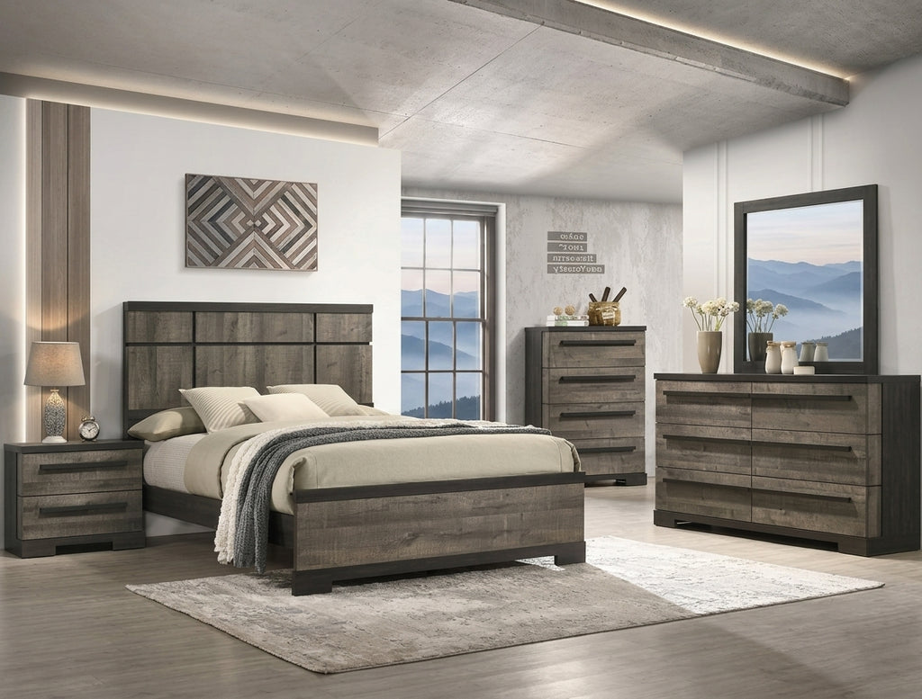 REMINGTON WOOD GREY BEDROOM