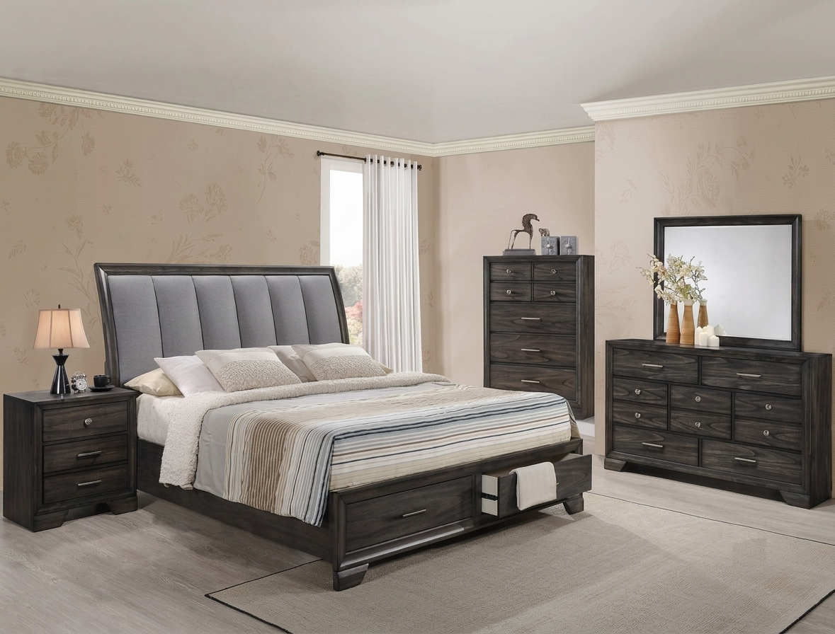 JAYMES WOOD DARK BEDROOM