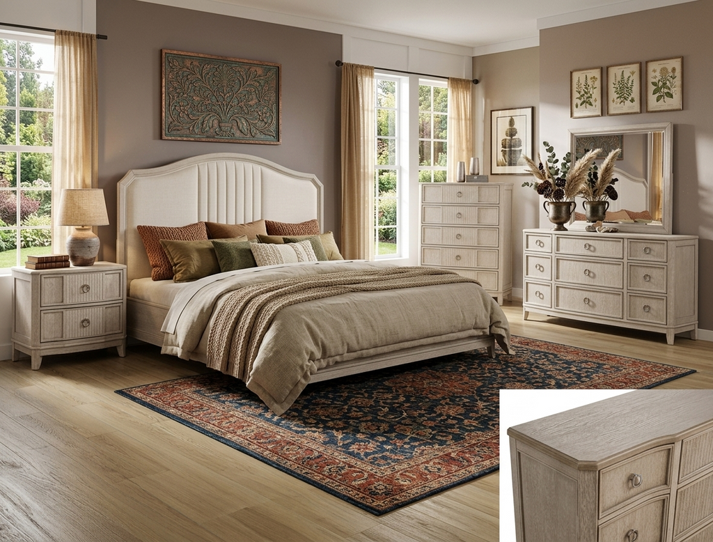 NAPOLI WOOD BEIGE BEDROOM