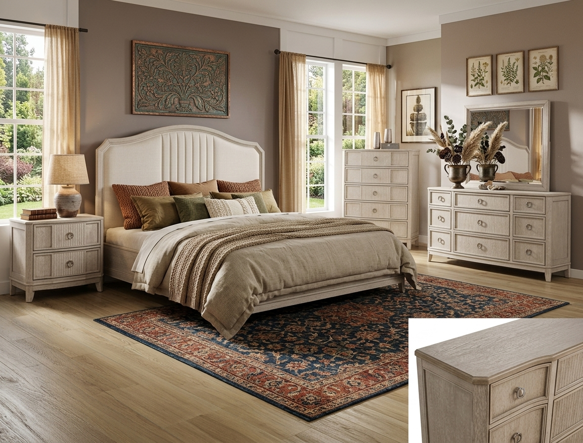 NAPOLI WOOD BEIGE BEDROOM