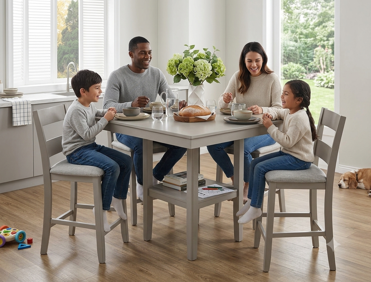 LESTER 5-Piece Counter Height Dining Set