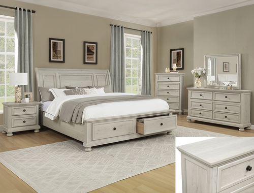 CLARIBELLE WHITE WOOD BEDROOM