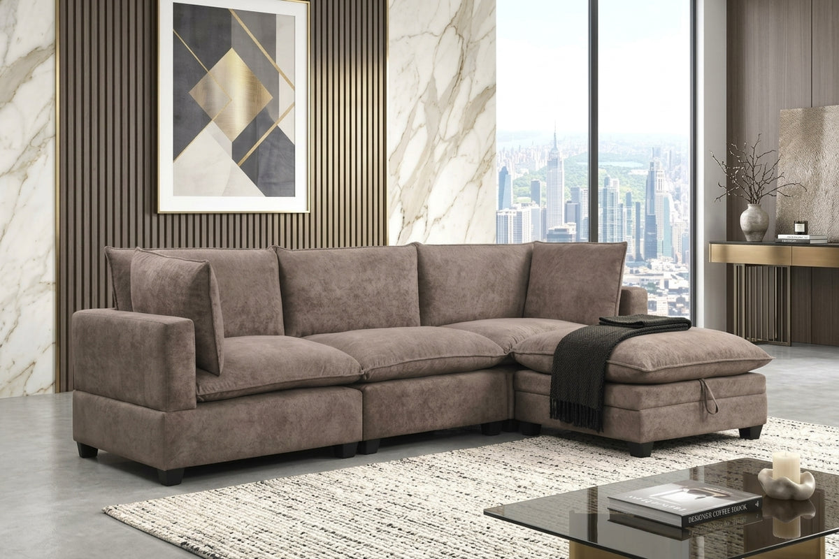 Cloud Modular Sectional Performance Fabric