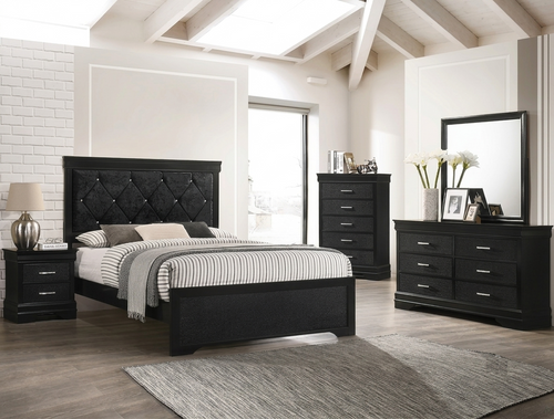 AMALIA WOOD BLACK BEDROOM