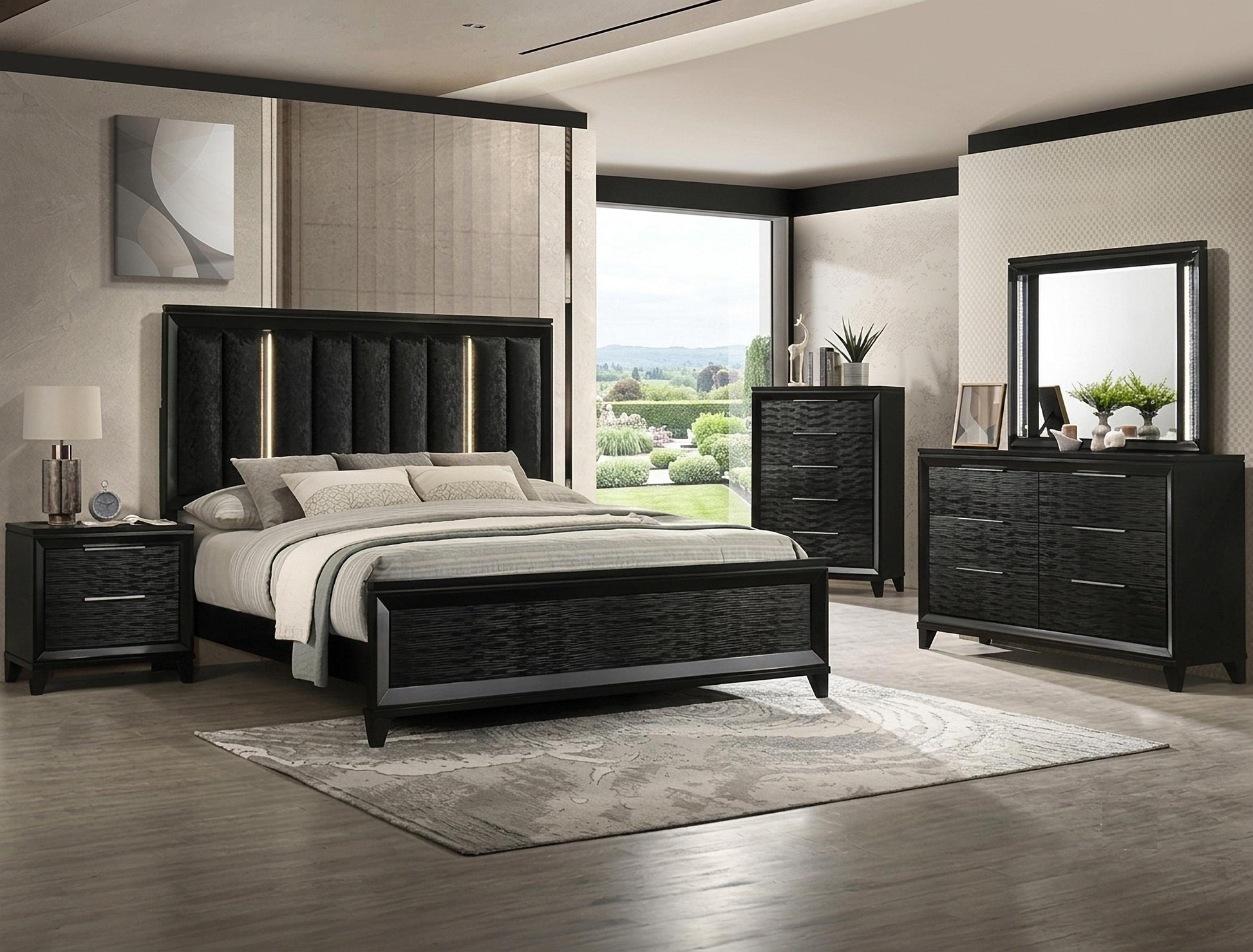 CRESSIDA BLACK BEDROOM