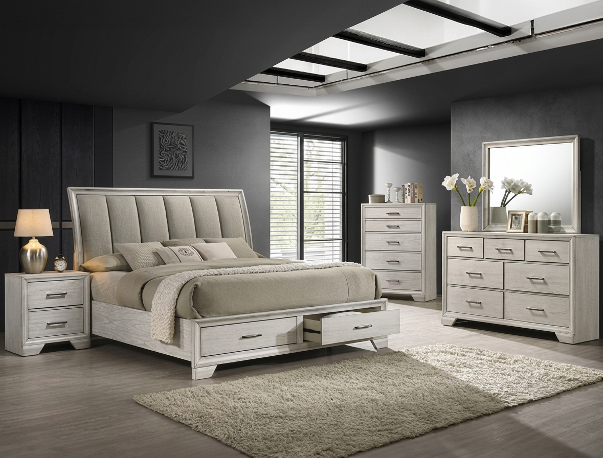JAYMES WHITE MIST BEDROOM