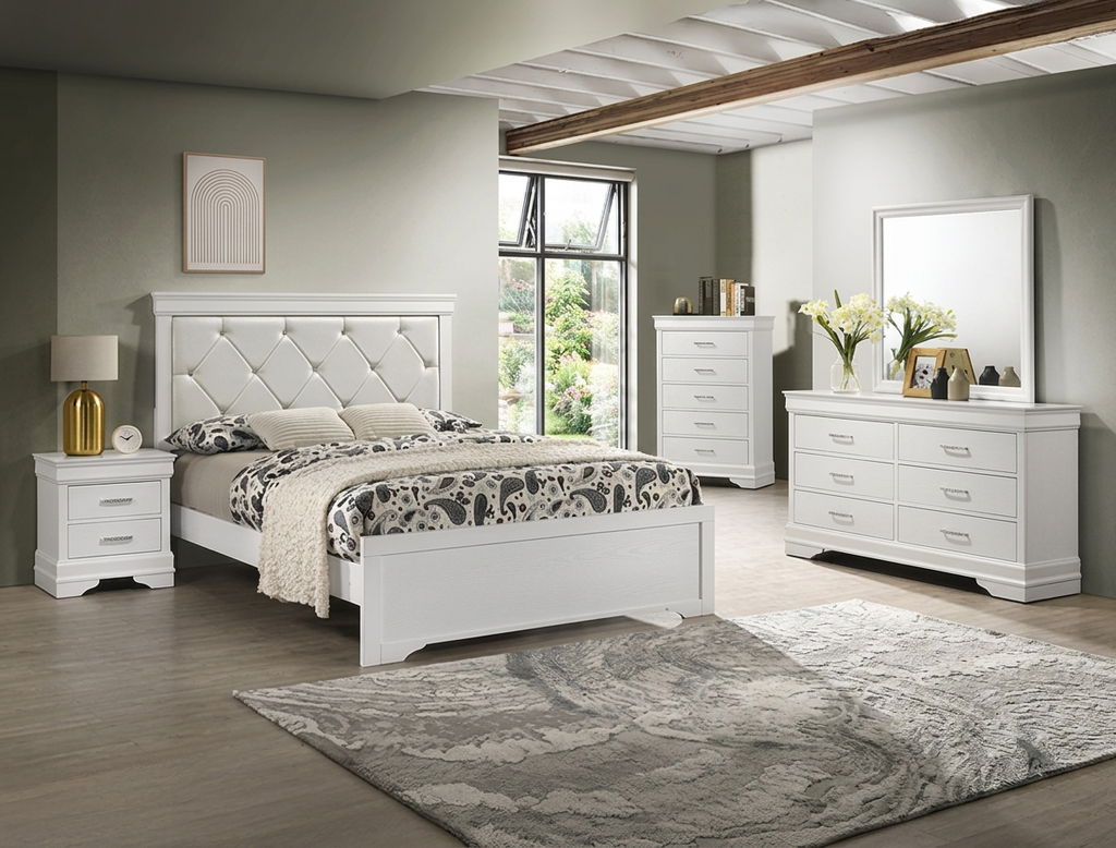AMALIA WHITE WOOD BEDROOM