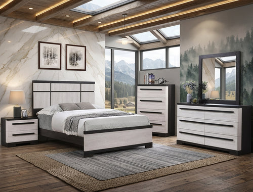 REMINGTON WOOD BLACK/WHITE BEDROOM
