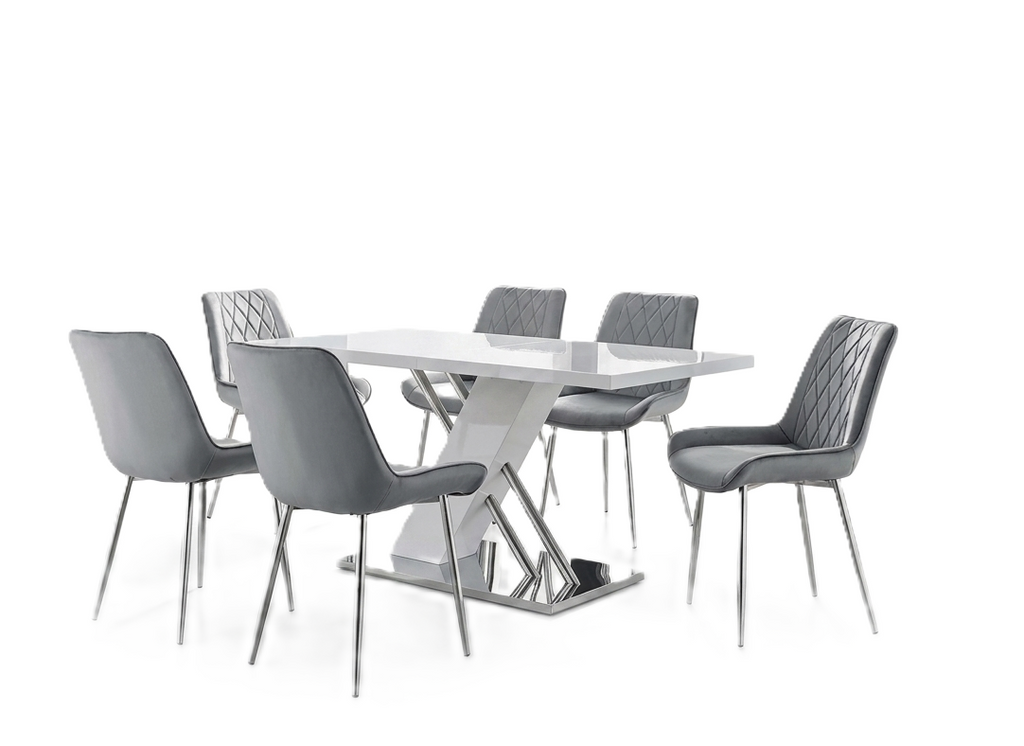 NEPTUNE 7PC DINING SET GREY