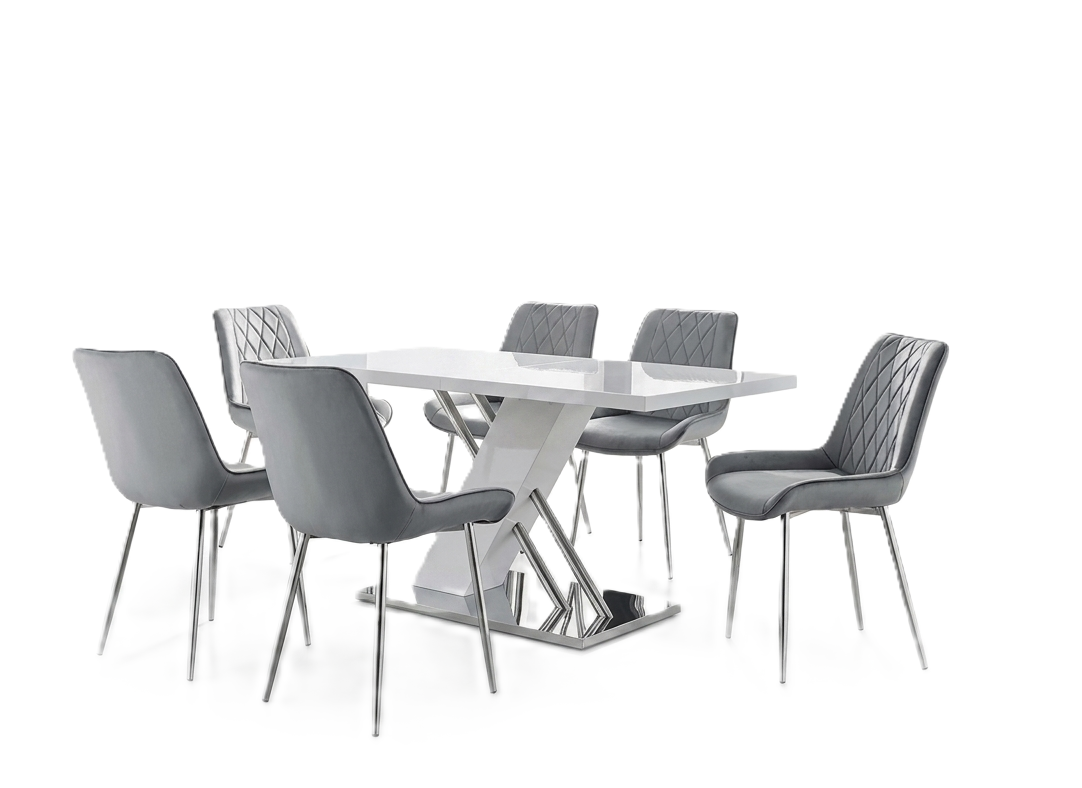 NEPTUNE 7PC DINING SET GREY