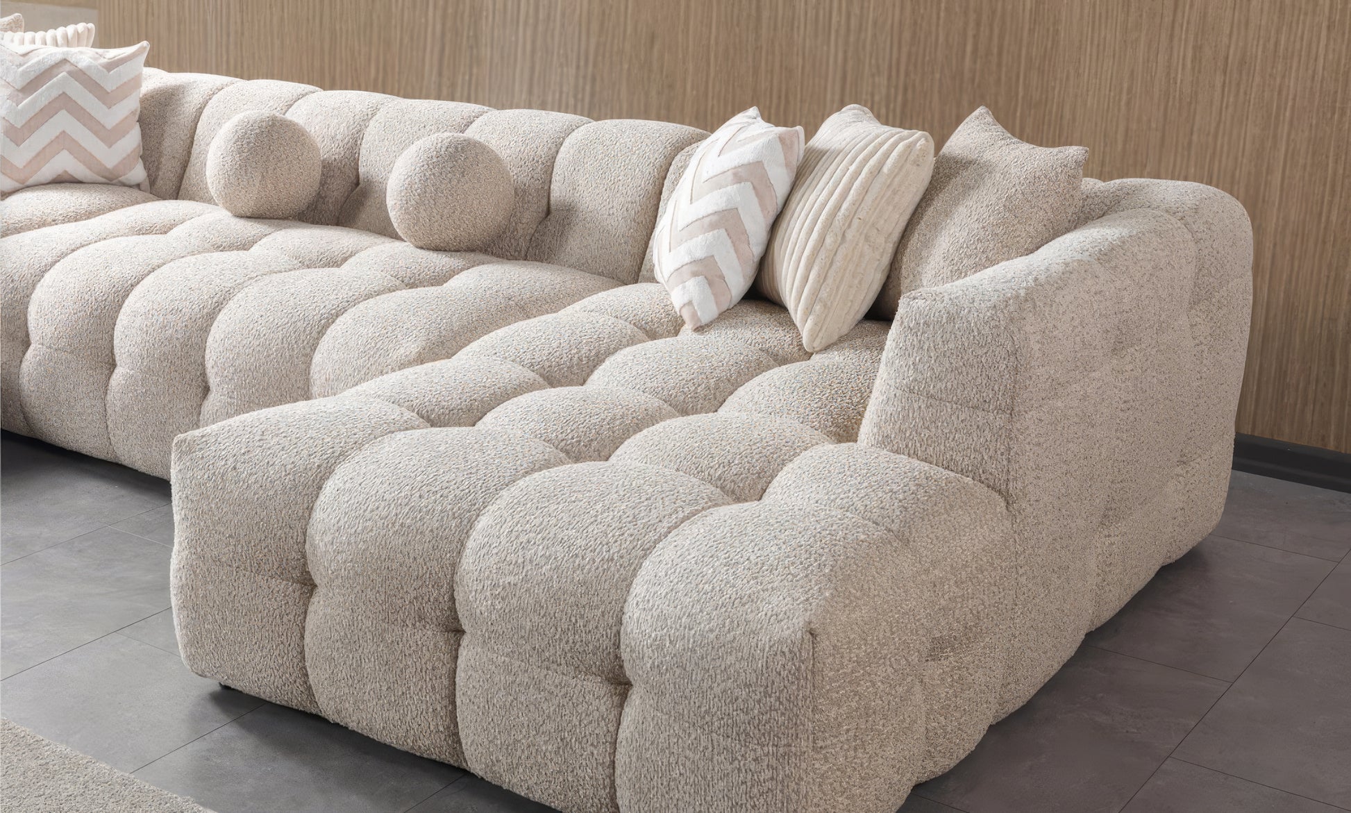 Ivy Sand Boucle Sectional