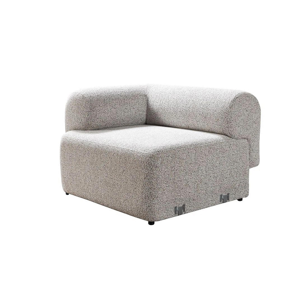 Lena Boucle 3-Piece Curved Sectional