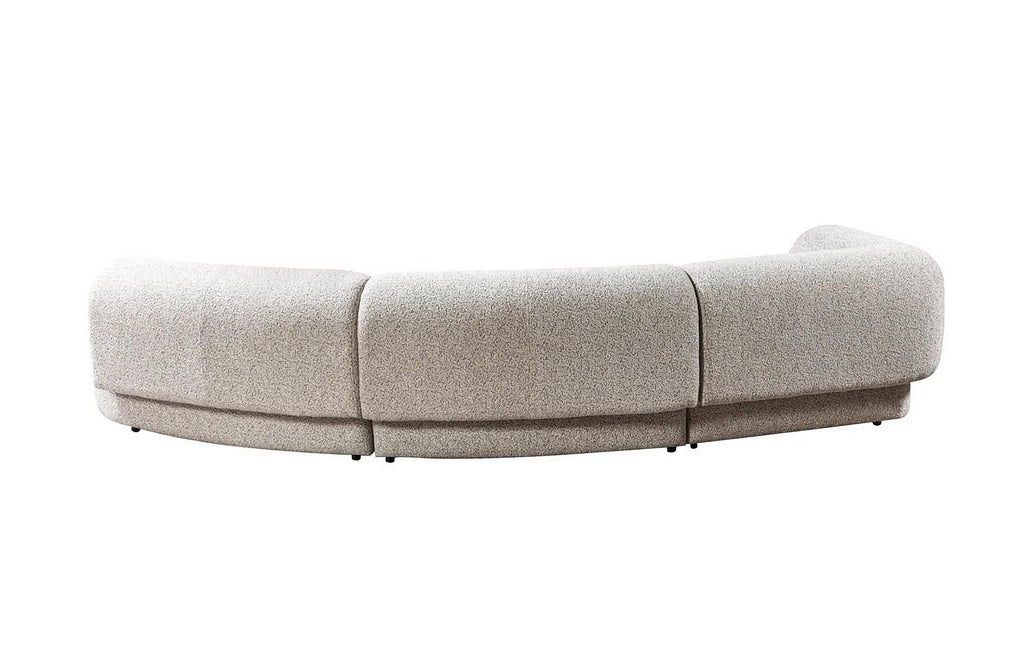 Lena Boucle 3-Piece Curved Sectional