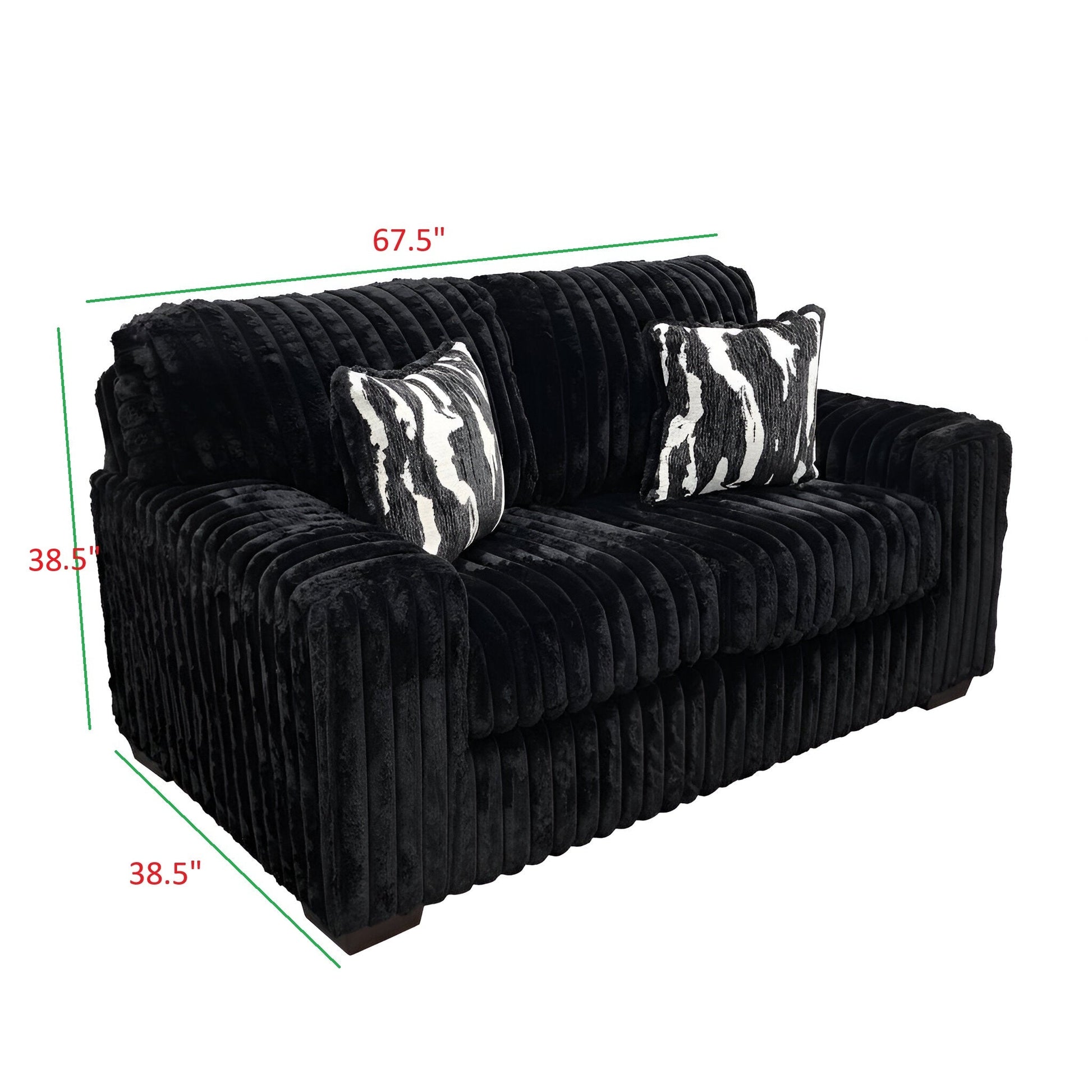 Sofa and Loveseat Black