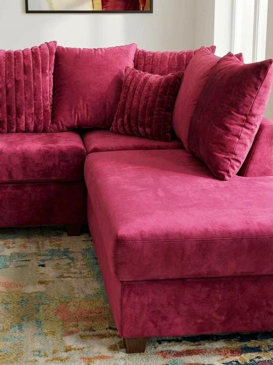 Kora  sectional Fuchsia