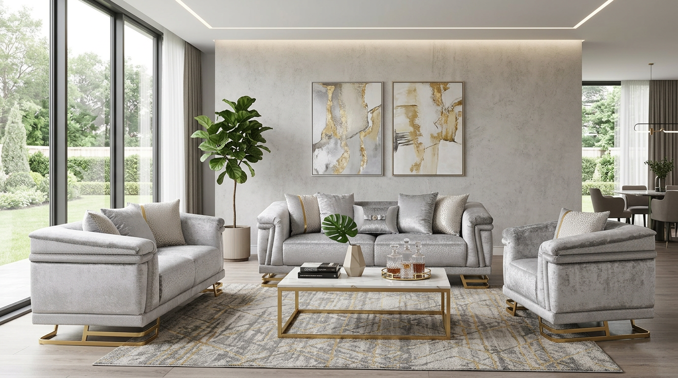 Amalfi Grey Living Room