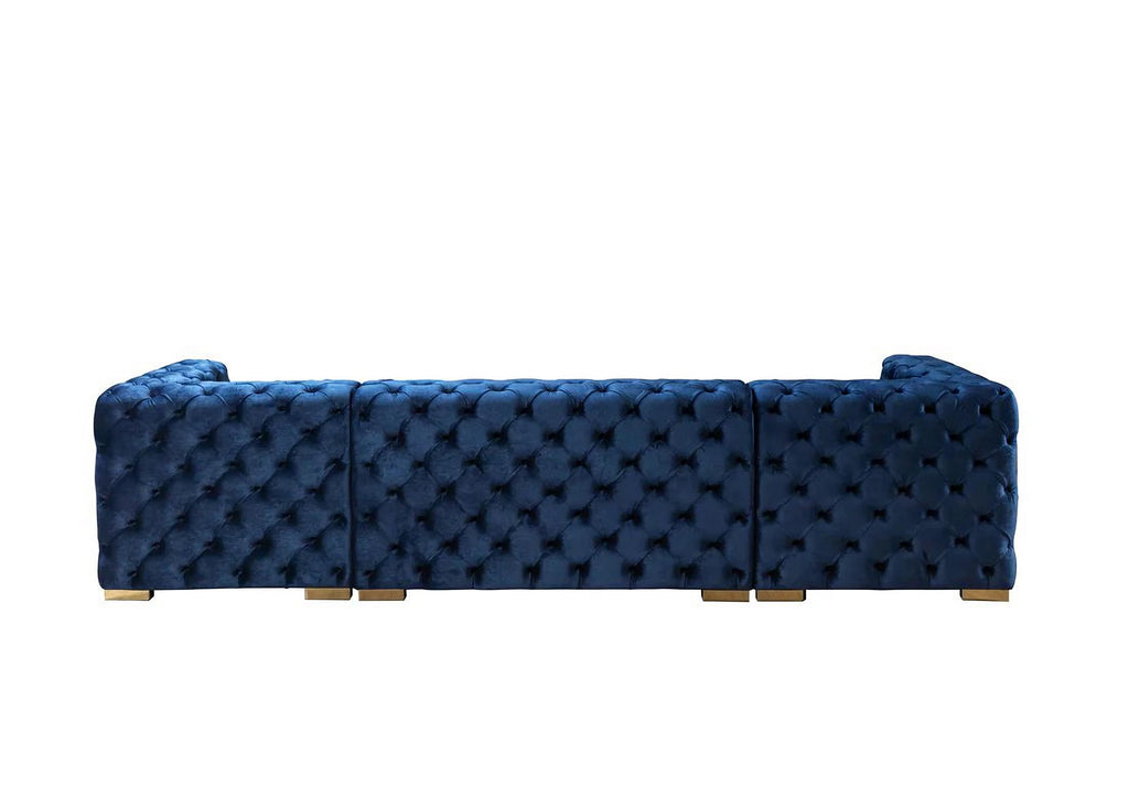 Neva Velvet Blue Sectional