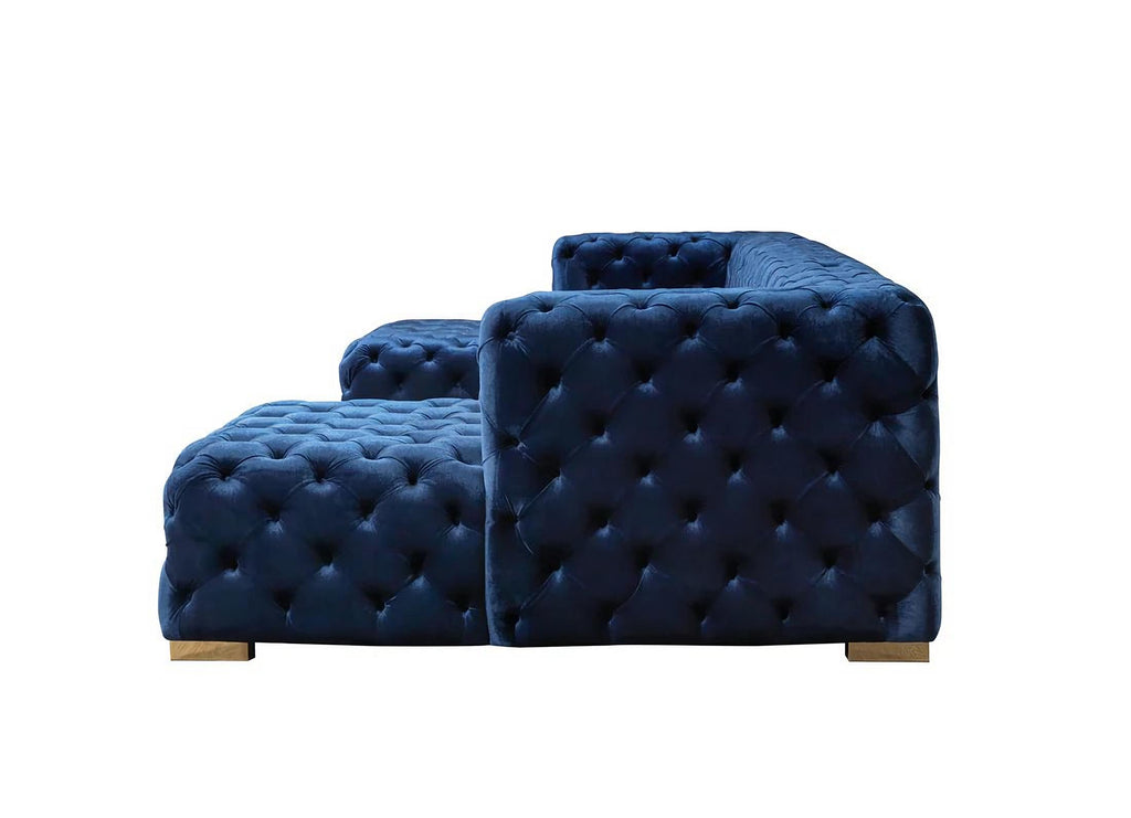 Neva Velvet Blue Sectional