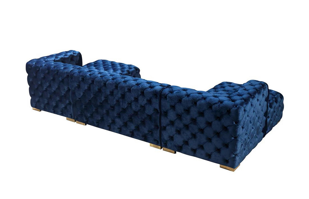 Neva Velvet Blue Sectional