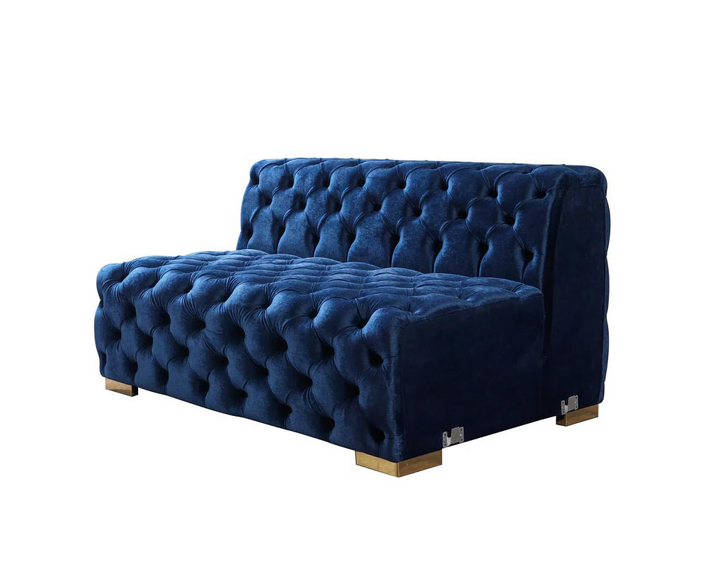 Neva Velvet Blue Sectional