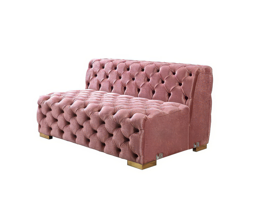 Neva Velvet Pink Sectional